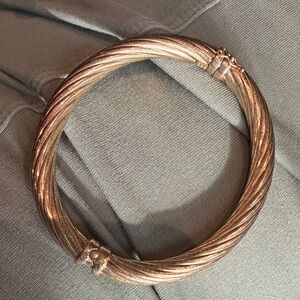 Itaor Italy Vtg Sterling Silver Cable Bangle